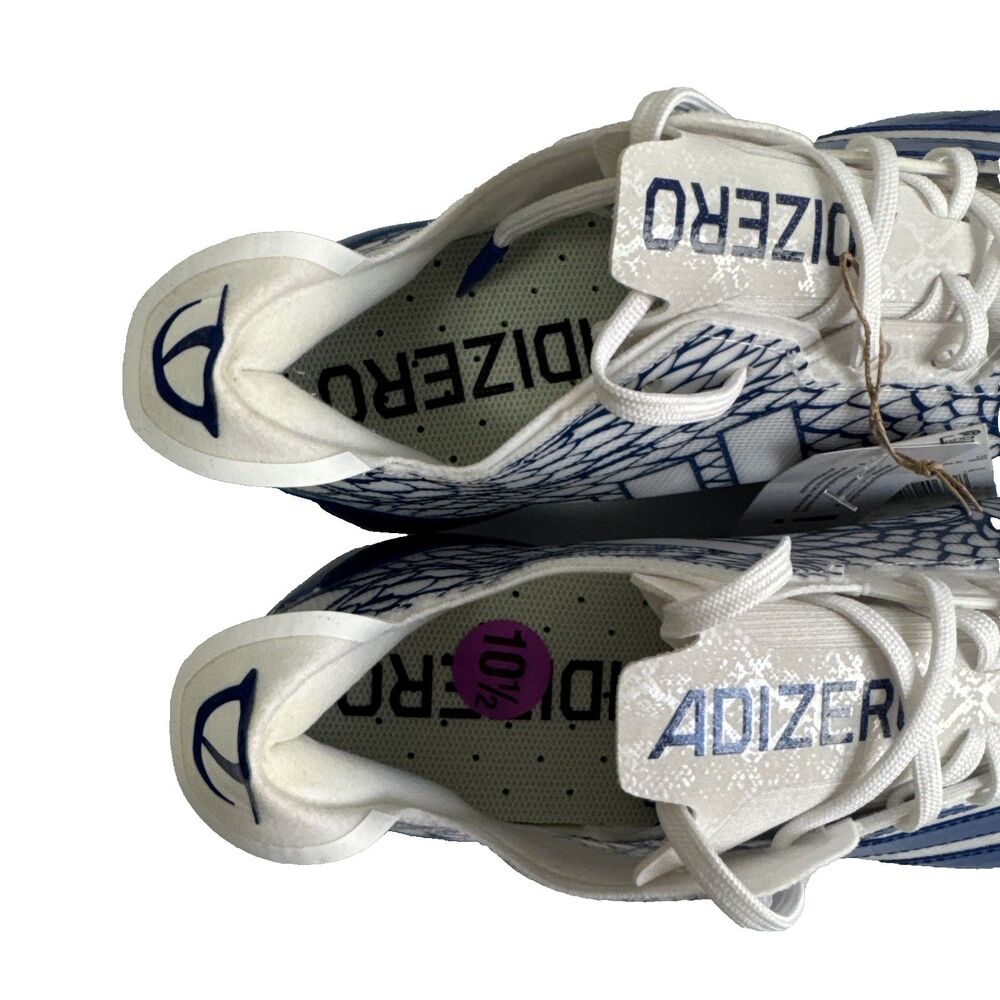 Adidas Adizero Electric II Football Cleats Blue White IH8569 Men’s Size 10.5 - Picture 7 of 14